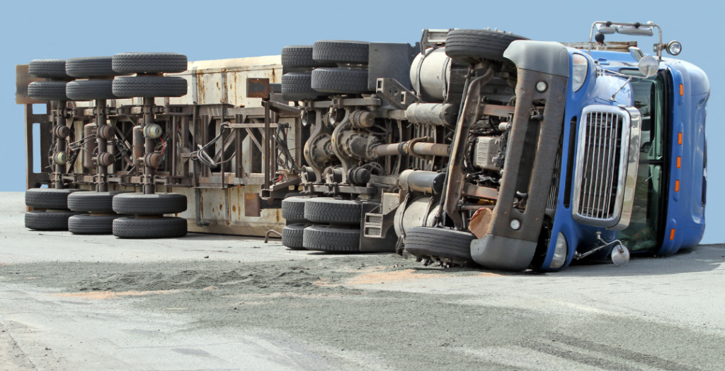 Common Types of Truck Accidents - Rollover Accidents 